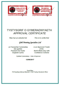Trading Standards Approval Certificate