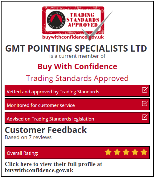 GMT Pointing are Trading Standards
							  Approved